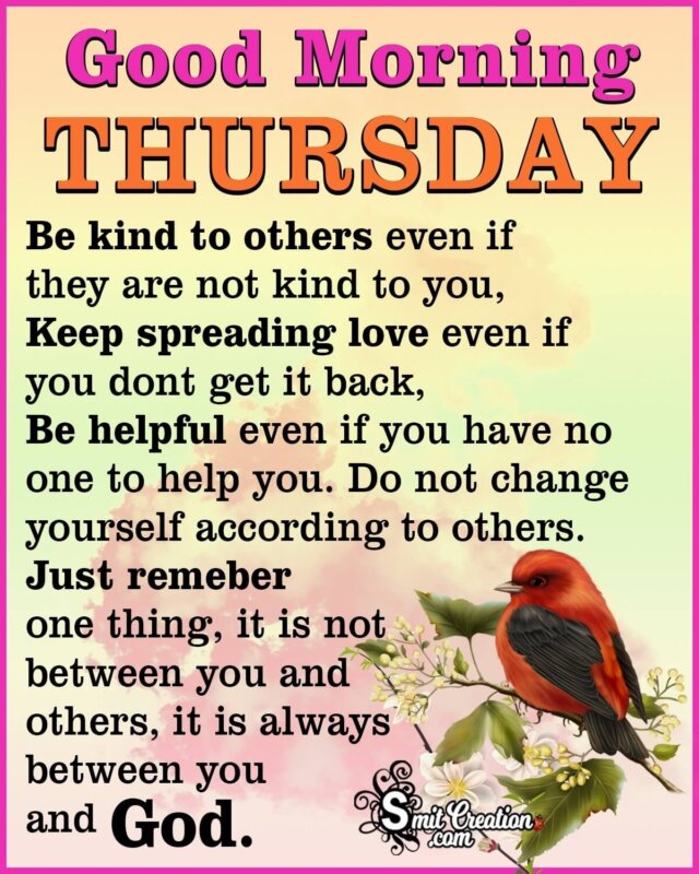 Good Morning Thursday Message - SmitCreation.com