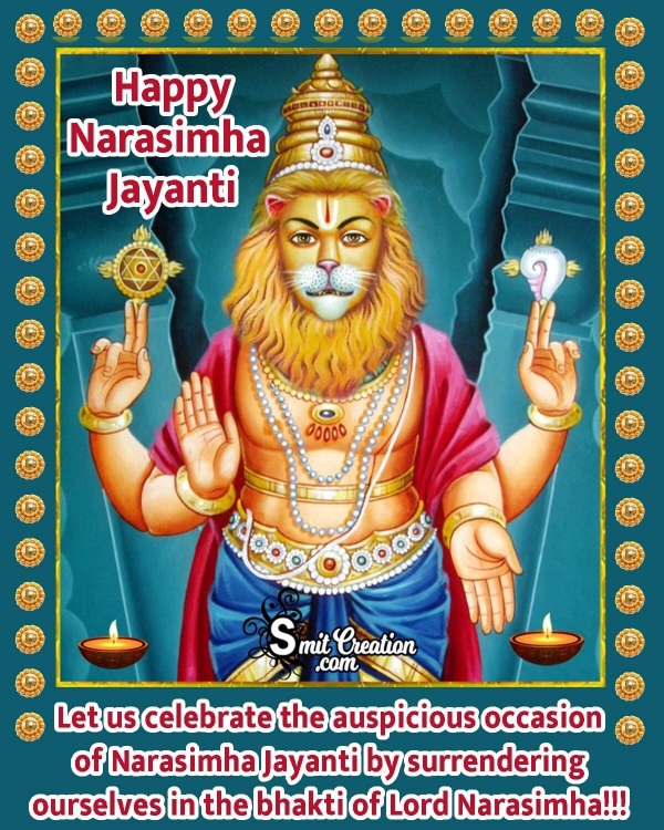 Happy Narasimha Jayanti Quote Image