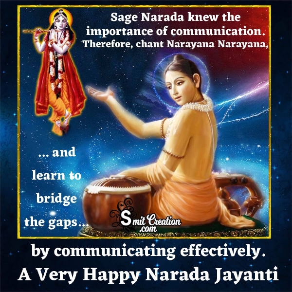 Happy Narada Jayanti Quote Image