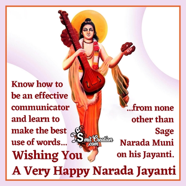 Wishing A Very Happy Narada Jayanti