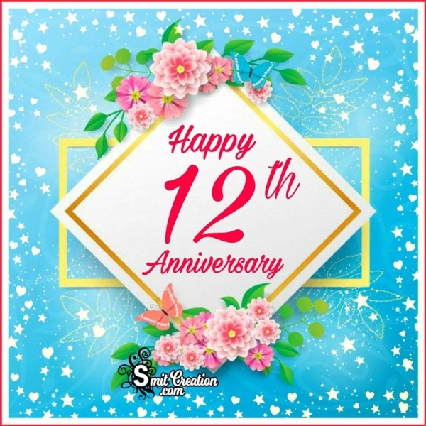 Happy 12th Anniversary Wish Image