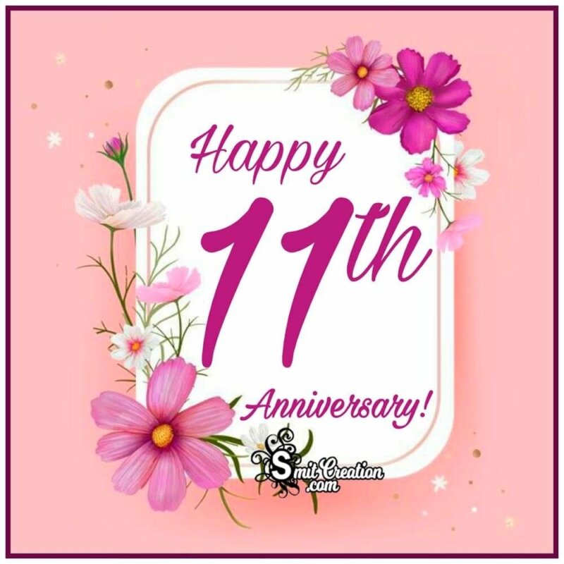 Happy 11th Anniversary Wish Image - SmitCreation.com