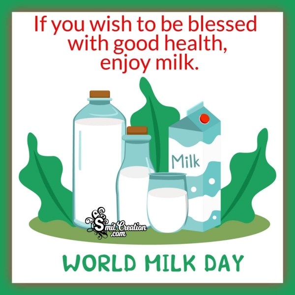 World Milk Day Image with Tagline