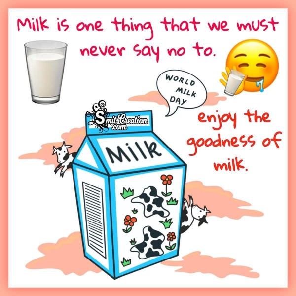 Happy World Milk Day wish Photo