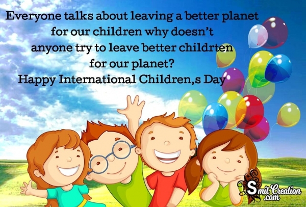 Happy International Children’s Day Message - SmitCreation.com