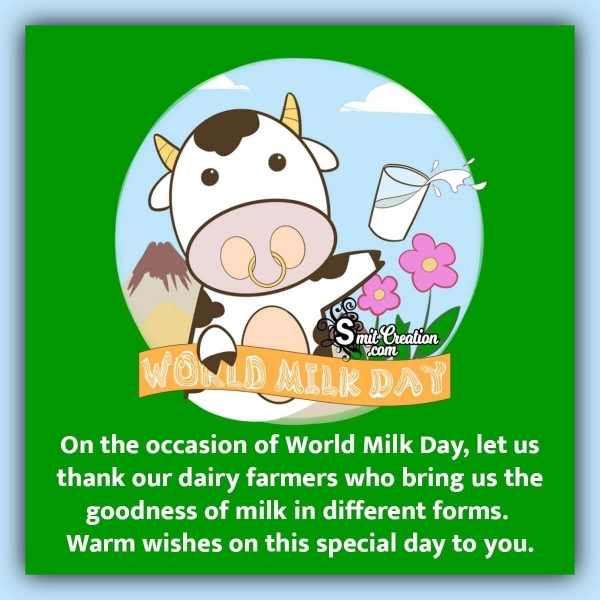 Happy World Milk Day Messages