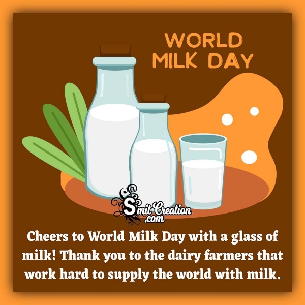 Happy World Milk Day Thank You Message