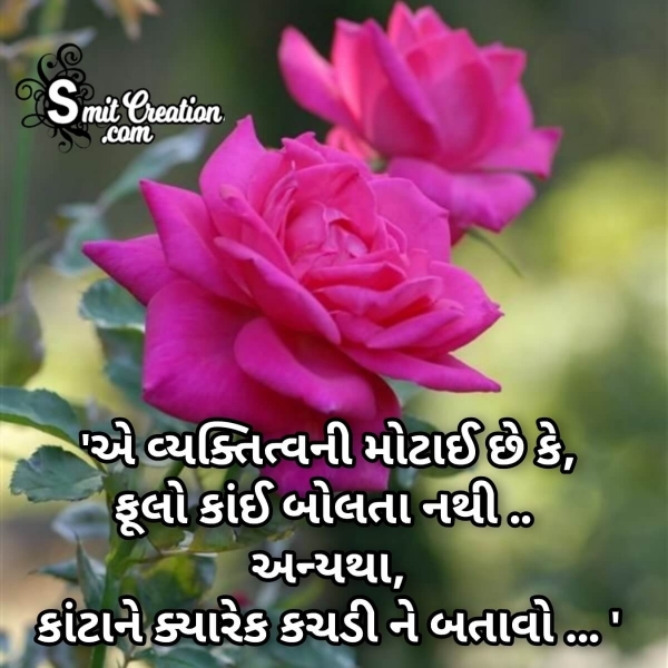 Flower Gujarati Shayari Quote