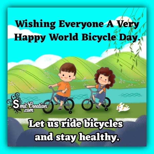 World Bicycle Day Status For Whatsapp, Facebook