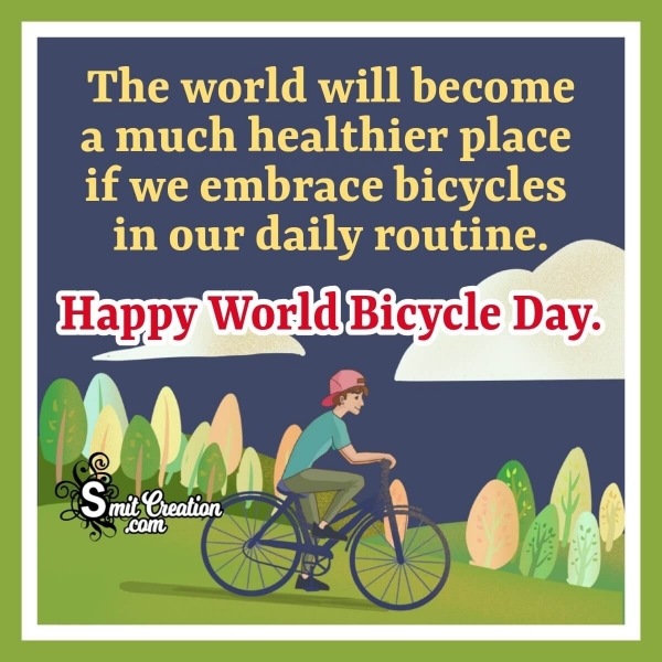 World Bicycle Day Messages
