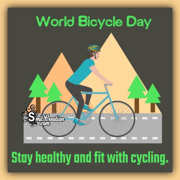 World Bicycle Day Slogan Image