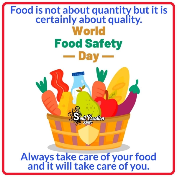 World Food Safety Day Slogan Pic