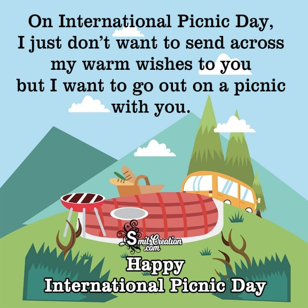 Happy International Picnic Day Wish Image