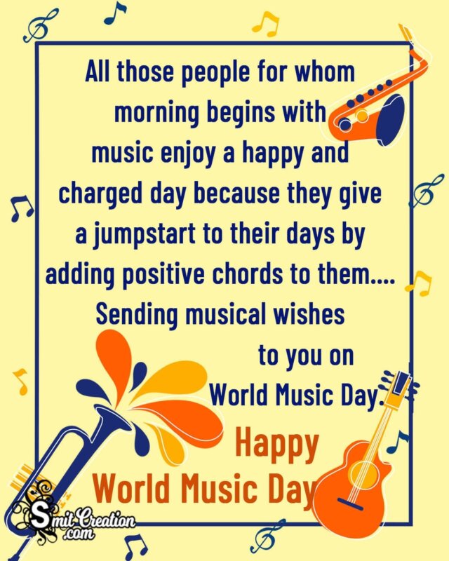 Happy World Music Day Message Image Smitcreation Com