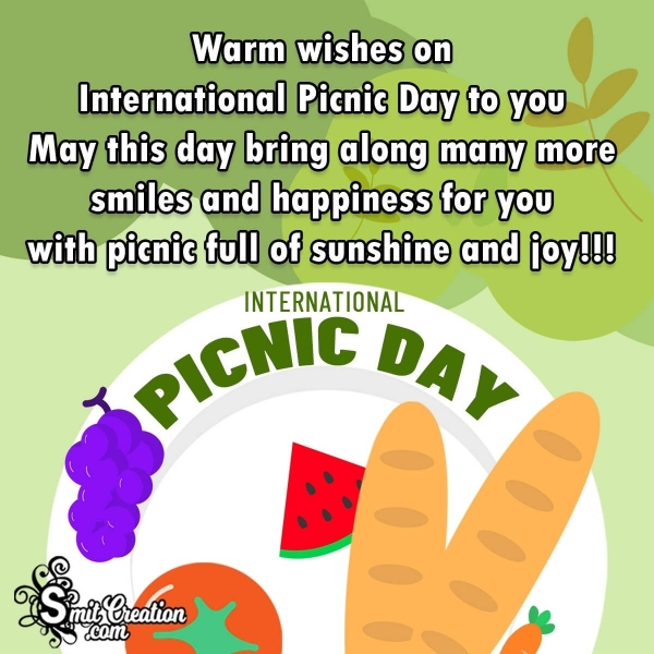 Warm Wishes On International Picnic Day