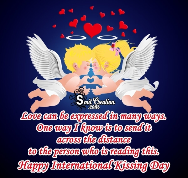Lovely International Kissing Day Message