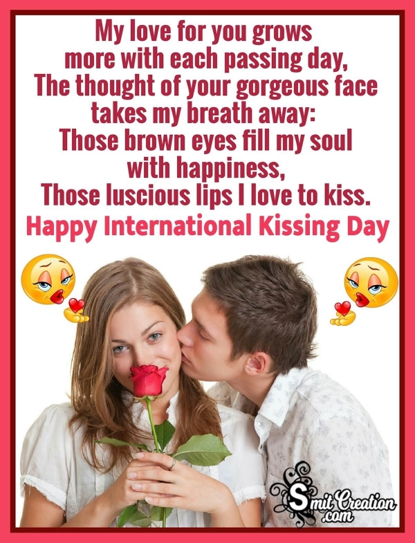 Happy International Kissing Day For Girl Friend