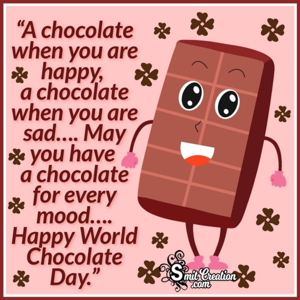 Happy World Chocolate Day Whatsapp Status