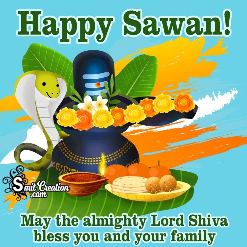 Happy Savan Blessings For Whatsapp - SmitCreation.com