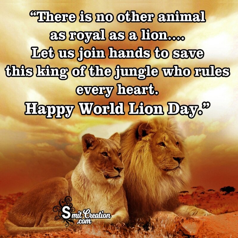 World Lion Day Messages 