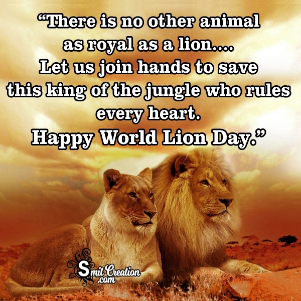 World Lion Day Messages