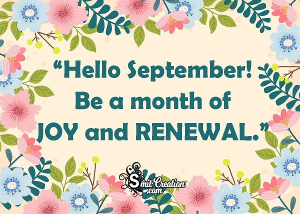 Hello, September! Quote