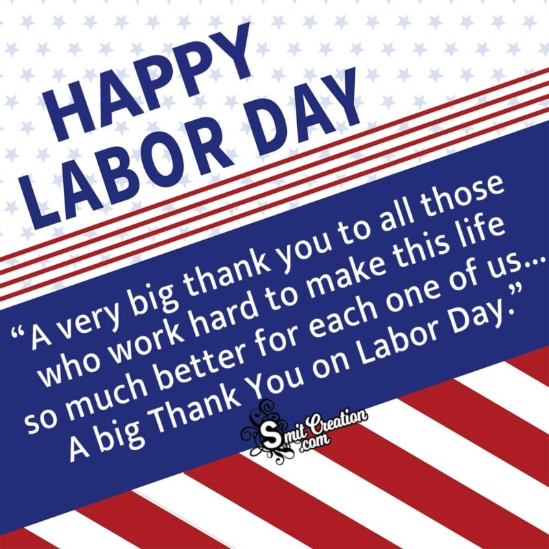 Thank You Messages on Labor Day 