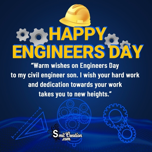 Happy Engineers Day Message for Civil Engineer Son