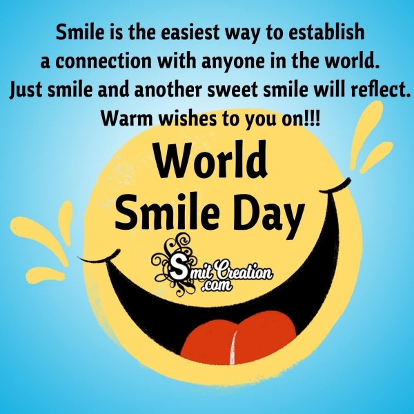 Beautiful World Smile Day Messages