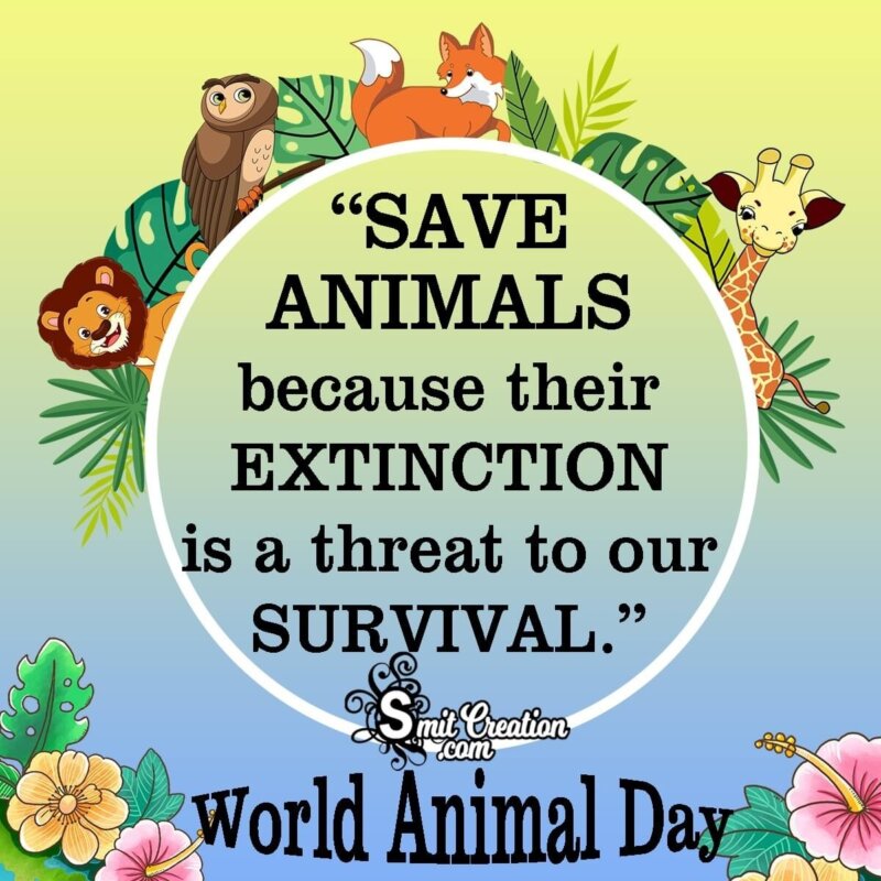 Best and Catchy World Animal Day Slogans 