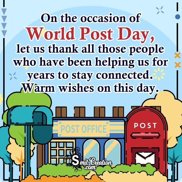 Warm Wishes on World Post Day