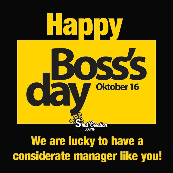 October 16 Happy Boss Day