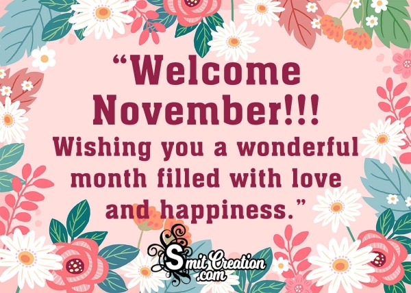 Welcome November Wish Image