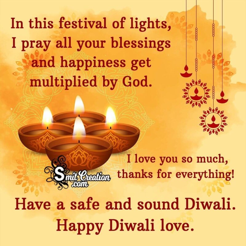 Happy Diwali Wishes for Her - SmitCreation.com