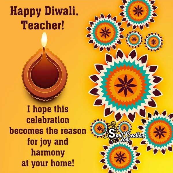 Happy Diwali Wishes For Teacher