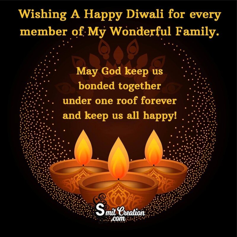 Wonderful Happy Diwali Wish For Family - SmitCreation.com