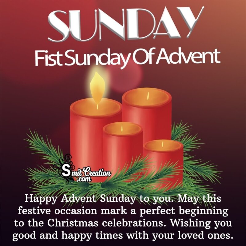 Happy Advent Sunday Wish Image - SmitCreation.com