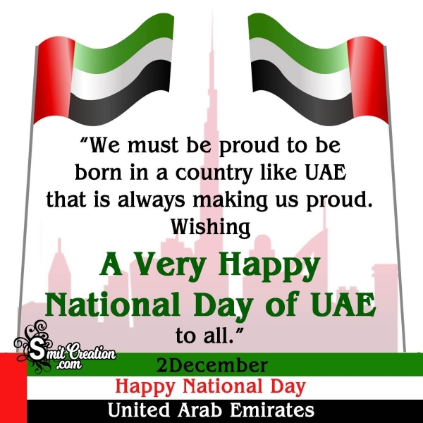 Happy National Day of UAE
