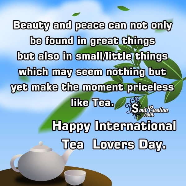Happy International Tea Lovers Day Message