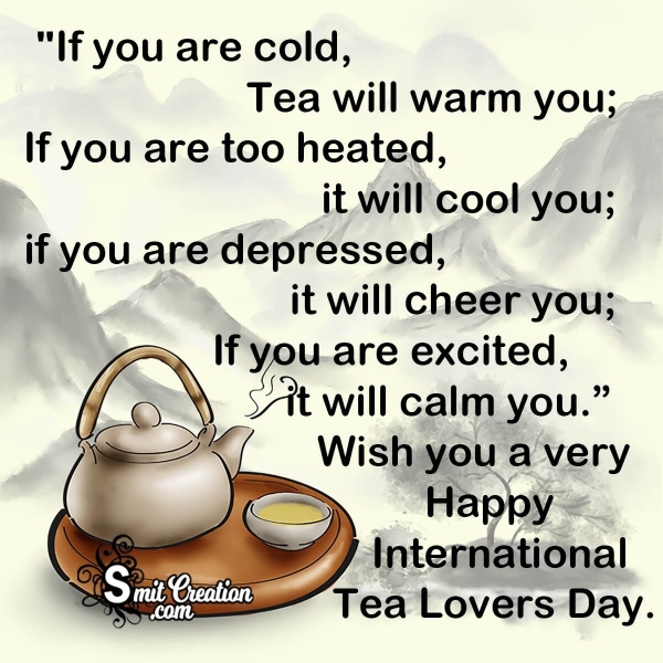 Happy International Tea Lovers Day Whatsapp Message