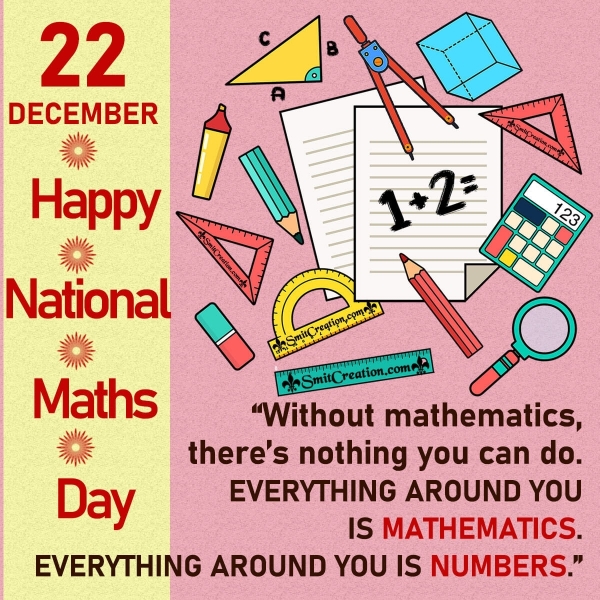 22nd December Happy National Mathematics Day