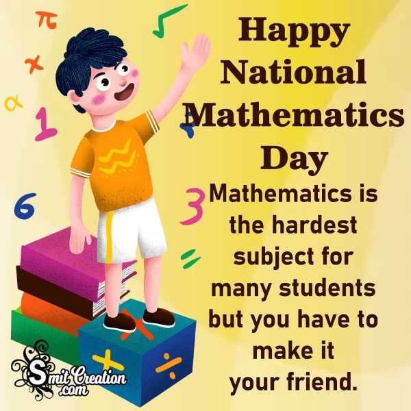 Happy National Mathematics Day Quote Image