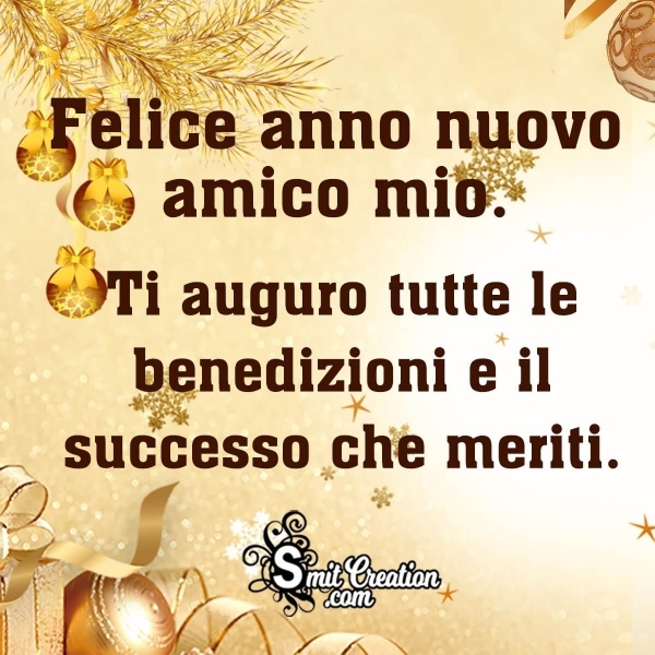 Happy New Year Blessing in Italian