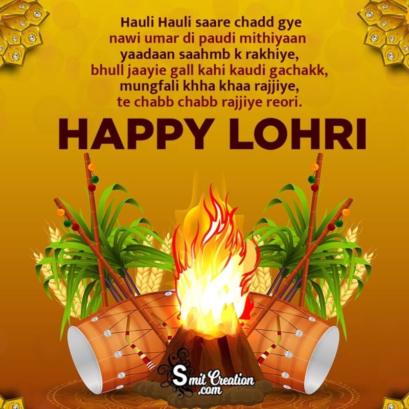 Happy Lohri Image in Punjabi 