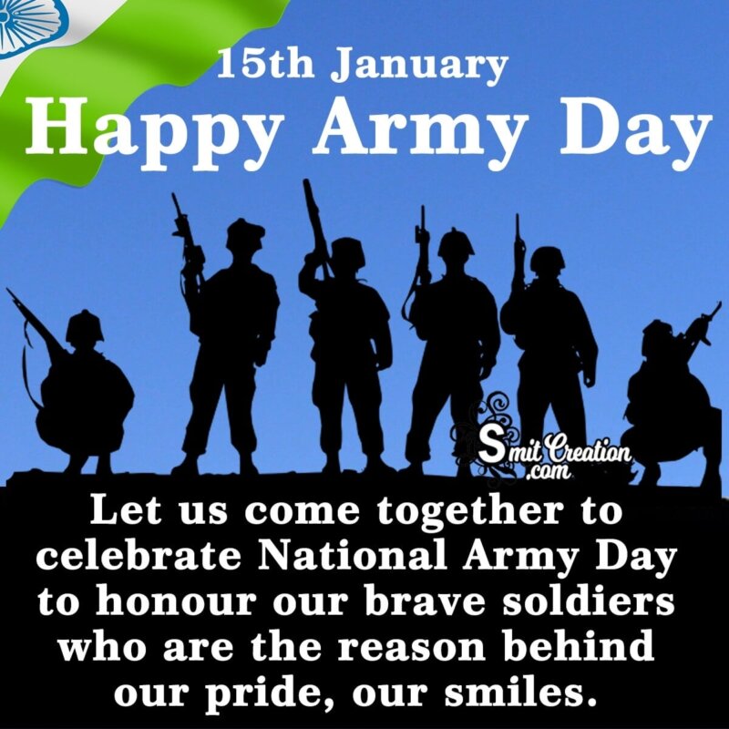 15 January Happy Indian Army Day - SmitCreation.com