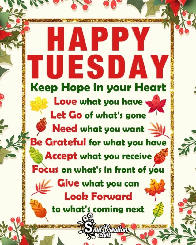 Happy Tuesday Quotes Image - SmitCreation.com