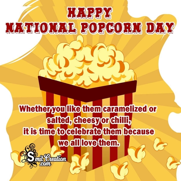 Happy National Popcorn Day Image