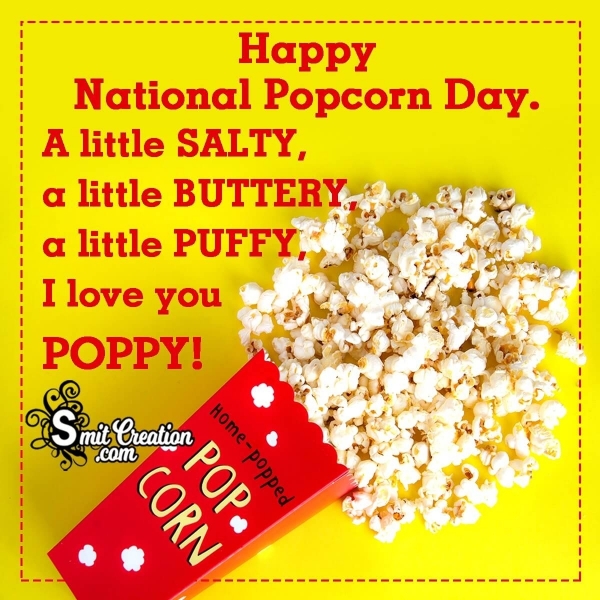Happy National popcorn Day Status Image