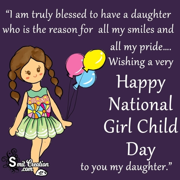 Best Wishes Girls on National Girl Child Day