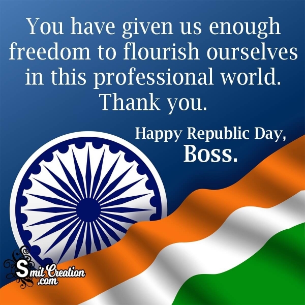 Happy Republic Day, Boss